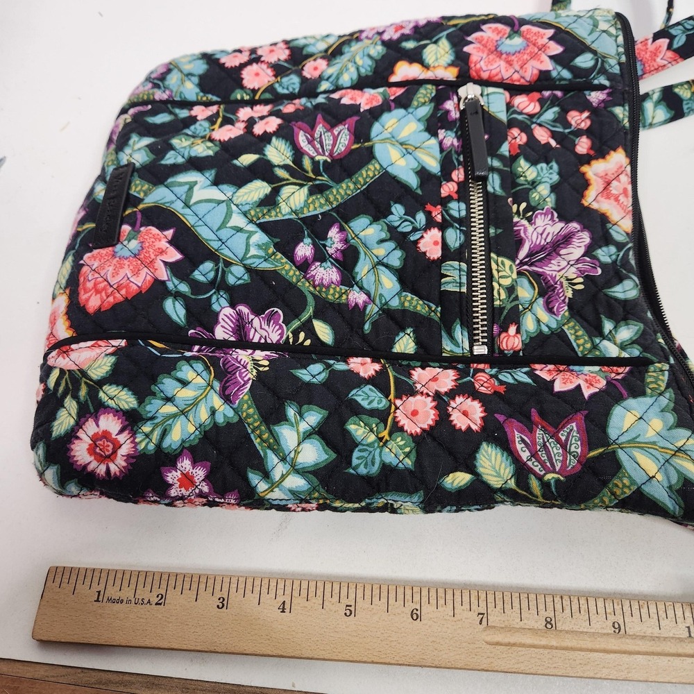 VERA BRADLEY Floral Crossbody Bag Womens Medium Multicolor Cotton Quilted Purse - Picture 9 of 10